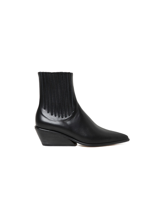 50mm Valerie Wedge-Heel Ankle Boots (BLACK)