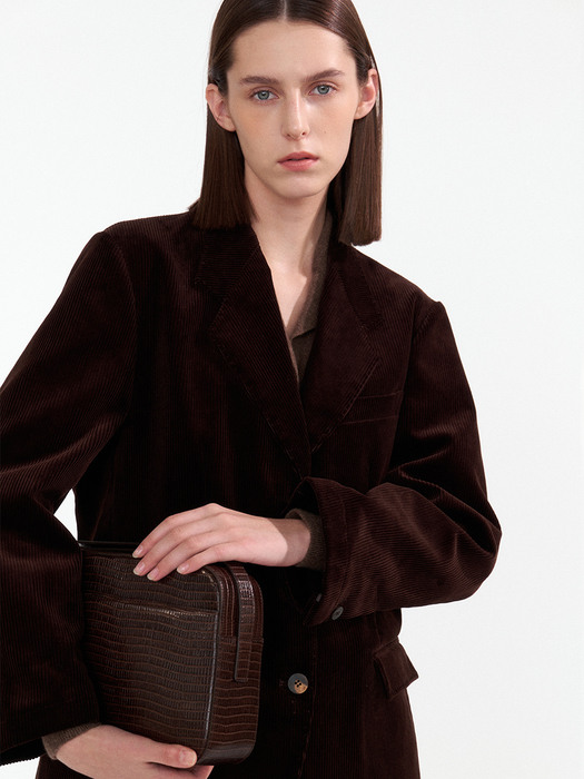 Morison corduroy jacket (Dark brown)