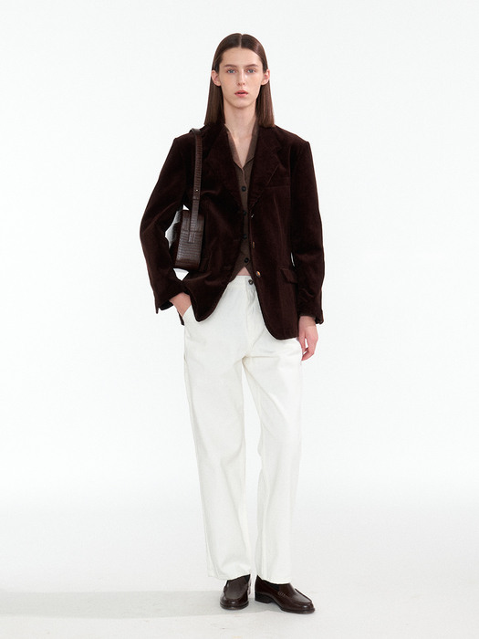 Morison corduroy jacket (Dark brown)