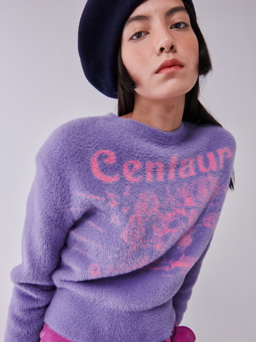 CENTAUR FLUFFY STORY PULLOVER_PURPLE&PINK