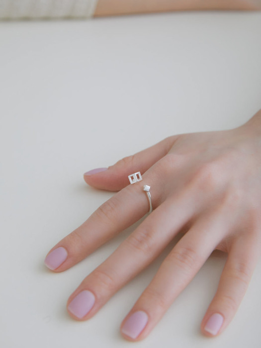 Cube Open Ring