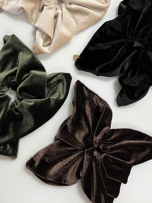 Square Velvet Scrunchie [4color]