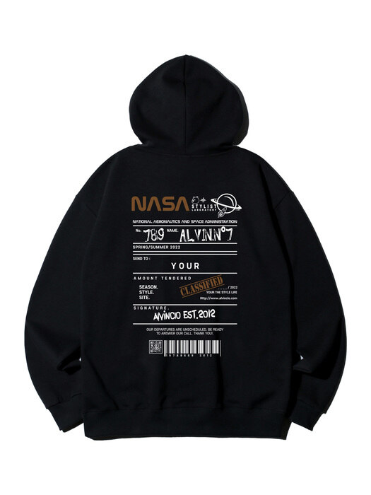 앨빈클로 NASA CLASSIFIED 오버핏 후드티 AVH839 (3 COLOR)