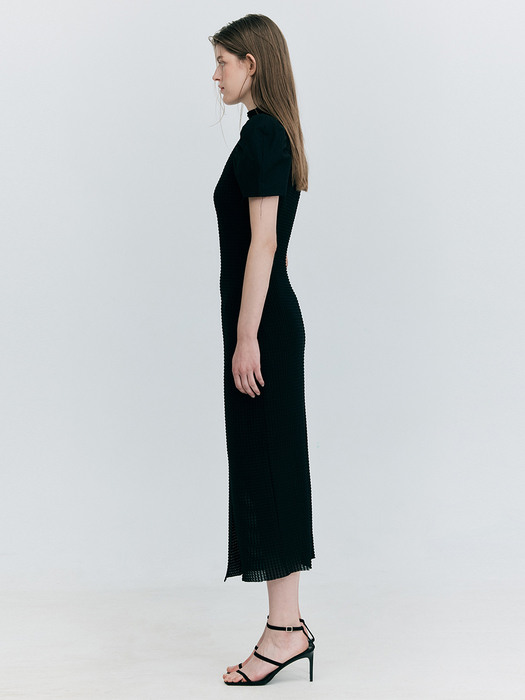 Curved Arm Dress_Black