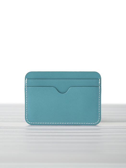 Italian Vegetable Pebble Card Wallet  T Blue(이탈리안 베지터블 페블 카드지갑 터키 블루)