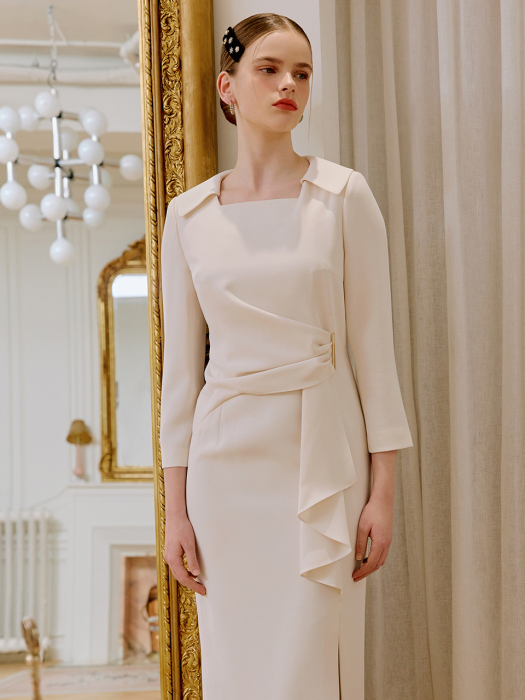 Johanna / Ruffle Detail Slim Dress