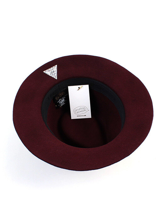 Edgecut Wine Wool Fedora 울페도라