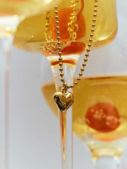 Petit Heart Ball Chain Necklace_VH2313NE007B