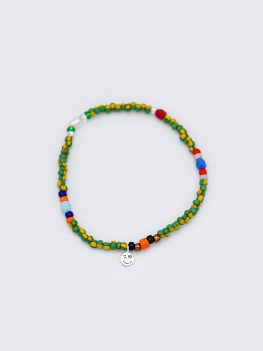 Tropic play color beads Bracelet 미니 스마일 참 트로픽 컬러 비즈 팔찌