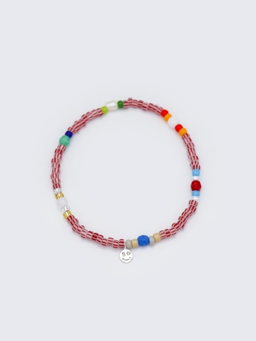 Tropic play color beads Bracelet 미니 스마일 참 트로픽 컬러 비즈 팔찌