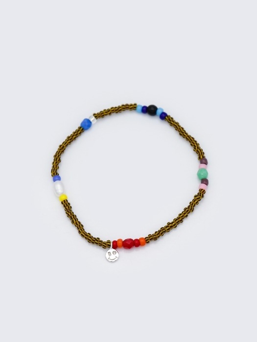 Tropic play color beads Bracelet 미니 스마일 참 트로픽 컬러 비즈 팔찌