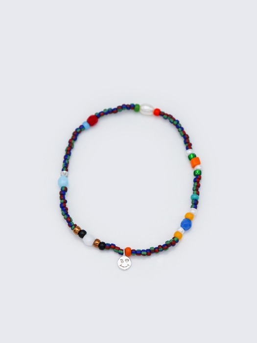 Tropic play color beads Bracelet 미니 스마일 참 트로픽 컬러 비즈 팔찌