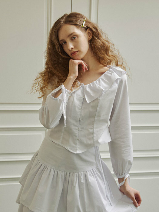 Droplet blouse (white)