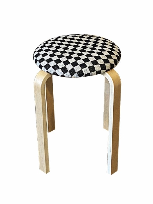 Terry Checkerboard Stool