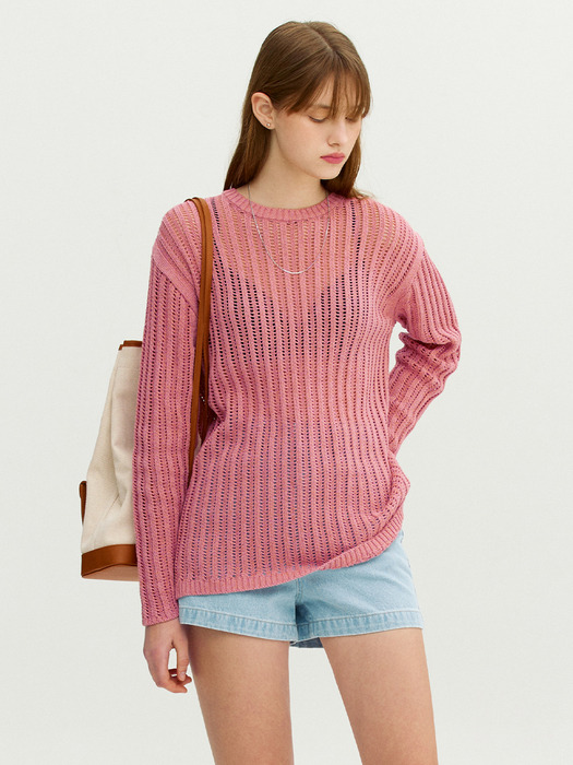 GRANITA Skashi long pullover (Pink)