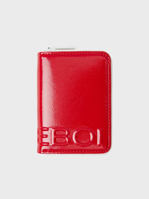 enamel zip cardholder(애나멜지퍼카드홀더) - 레드