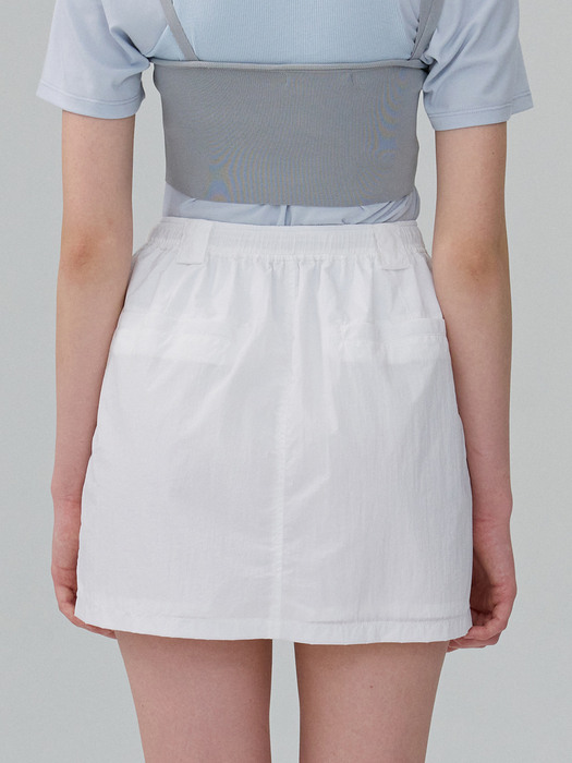 Cargo Mini Skirt_WHITE