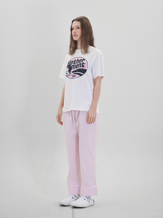 pink hether t-shirts (white)