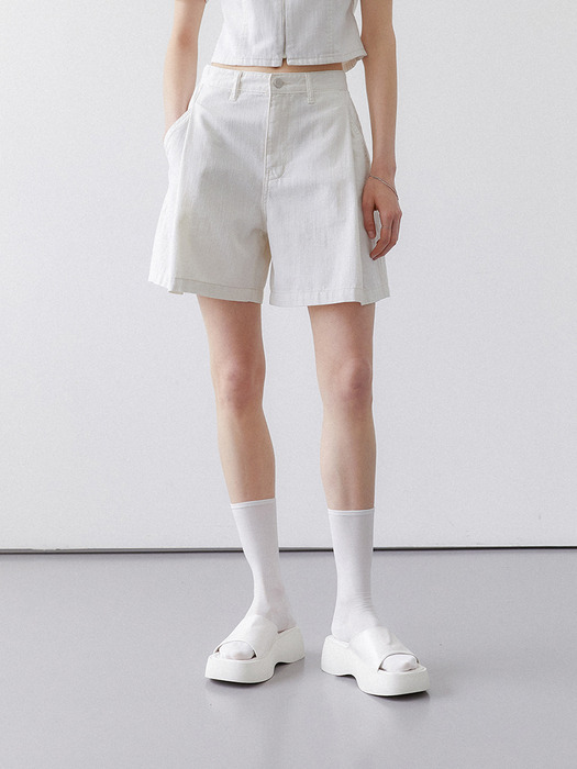 culotte a line short pants ivory