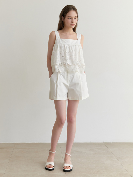 Trimming lace blouse (white)