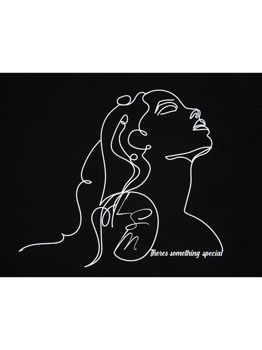 Women Abstract Drawing T-Shirts [BLACK]