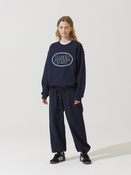 LOVE POTION loose fit sweat shirts - navy