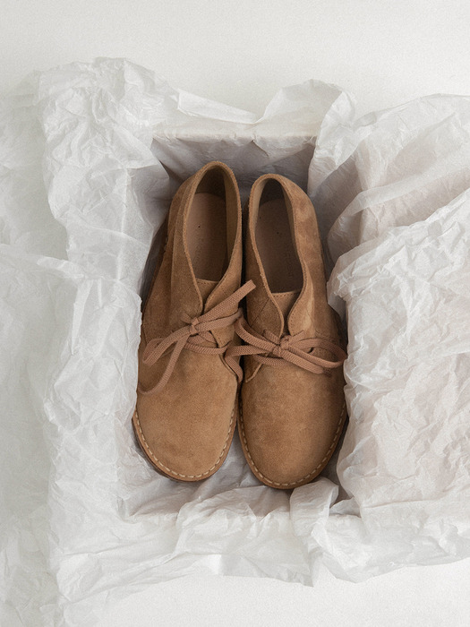 SUEDE SHORT BOOTS_CAMEL