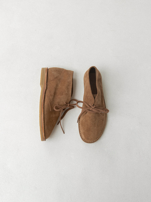 SUEDE SHORT BOOTS_CAMEL