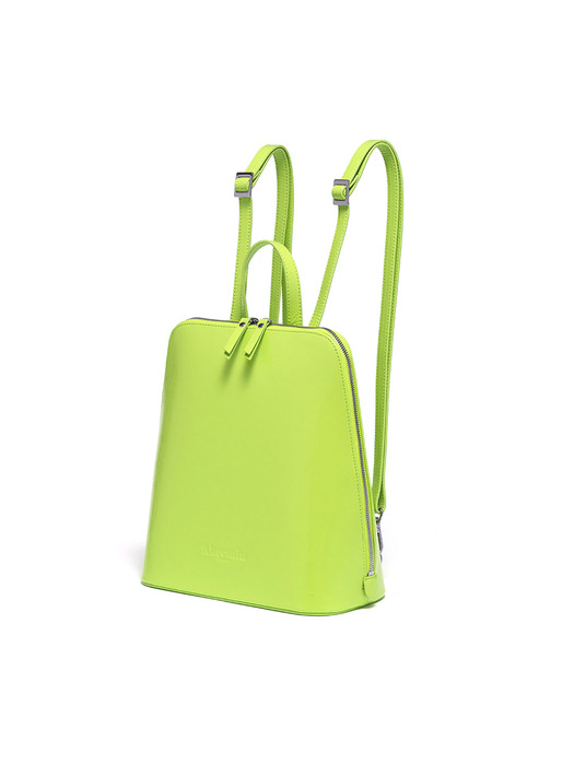 TURTLE LEATHER BACKPACK - LIME