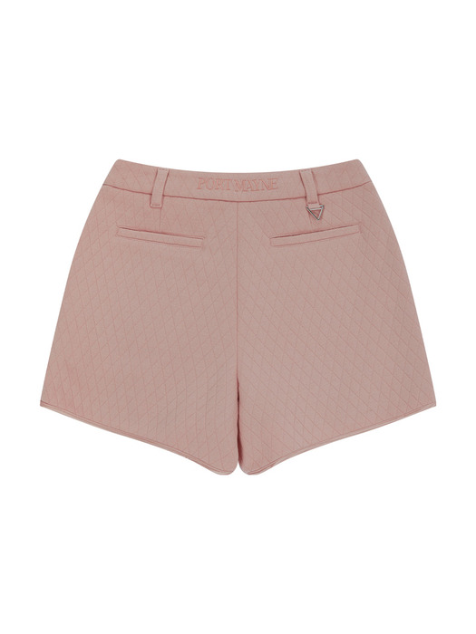 JERSEY QUILTED CULOTTE PANTS - PINK
