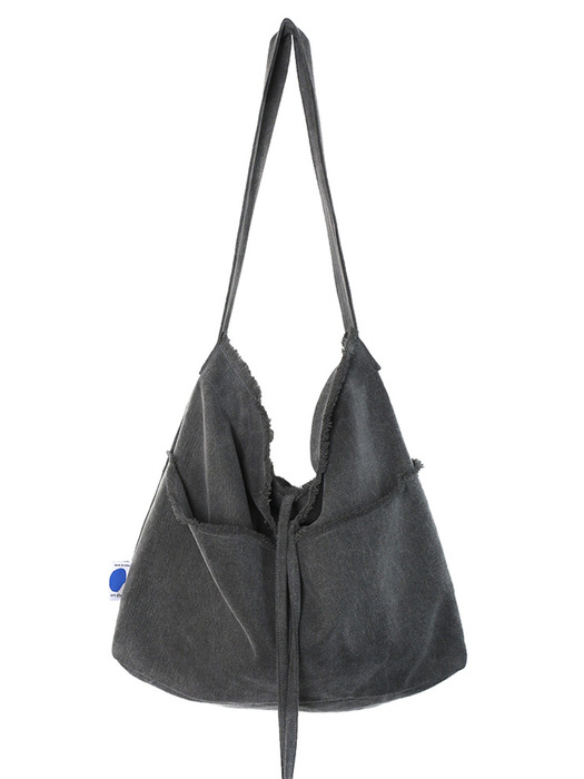 FRINGE HOBO BAG_PIGMENT CHARCOAL