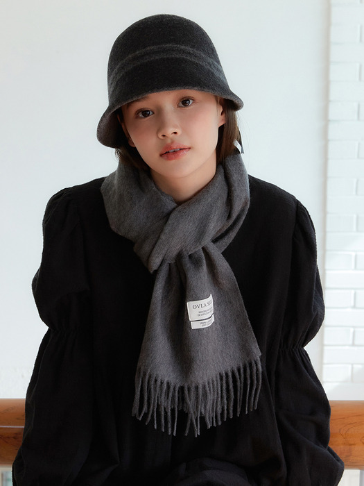 (캐시미어100) (선물포장) charmere solid fringe muffler_COLORS