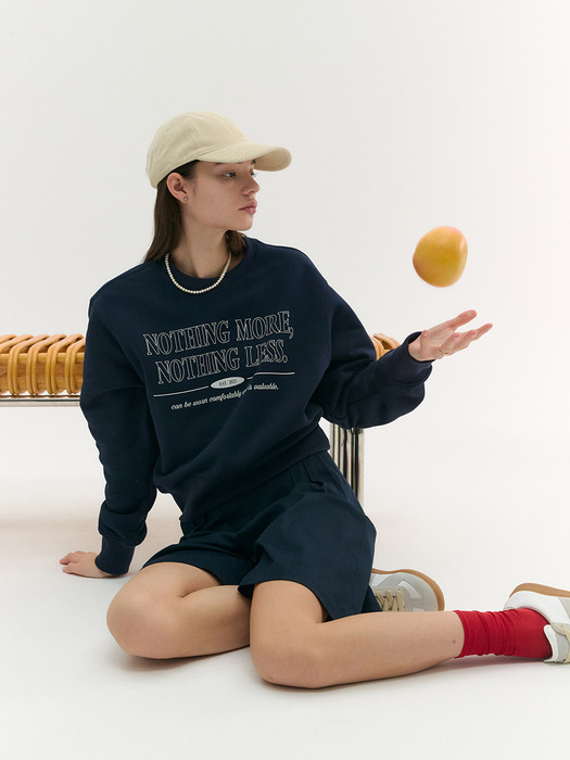 LETTERING ROUND SWEATSHIRT (dark navy)