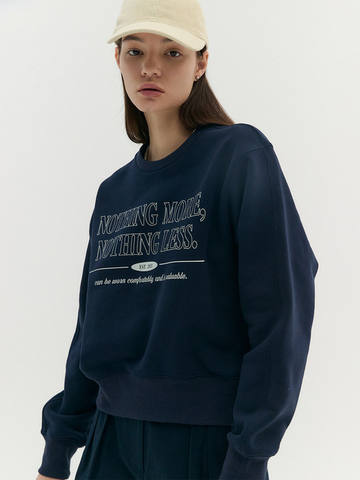 LETTERING ROUND SWEATSHIRT (dark navy)