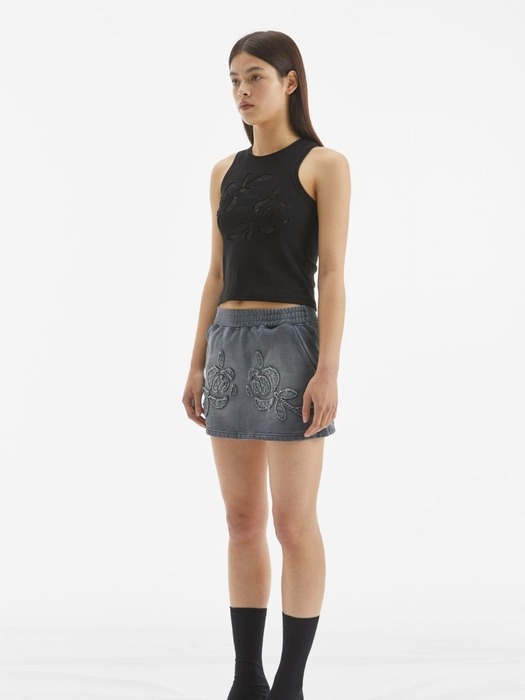 ROSE WASHED SKIRT / CHARCOAL