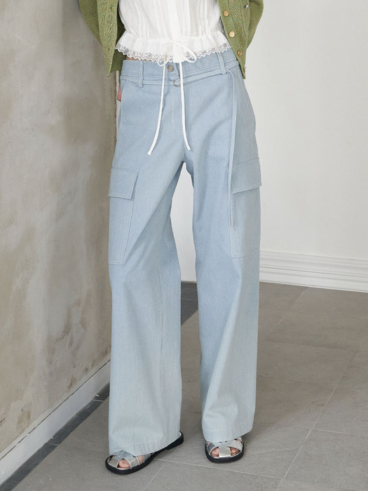 French Wide Pants IceBlue