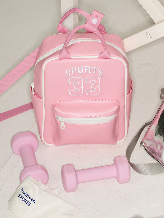 SPORTS33 Vegan Leather Mini Backpack (PINK)