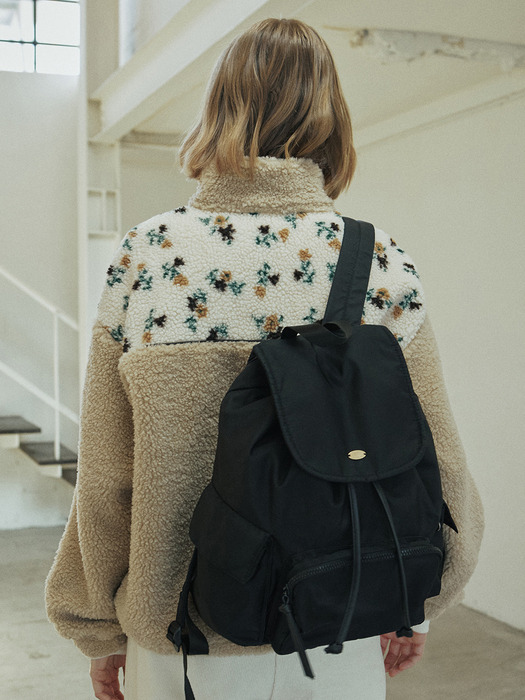 POCKET NYLON BACKPACK_BLACK