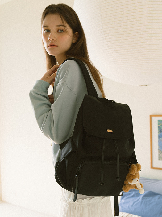 POCKET NYLON BACKPACK_BLACK
