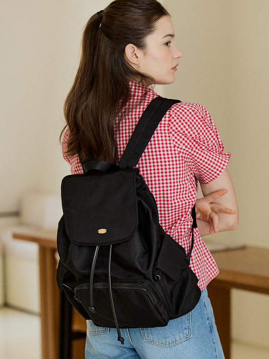 POCKET NYLON BACKPACK_BLACK