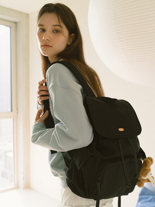 POCKET NYLON BACKPACK_BLACK