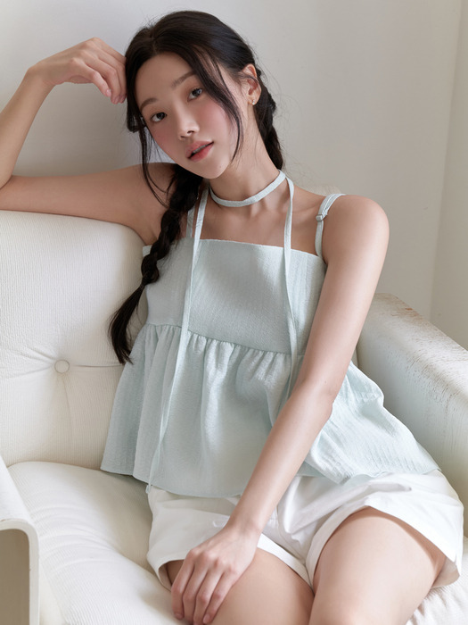 [단독]Own bustier blouse (mint)