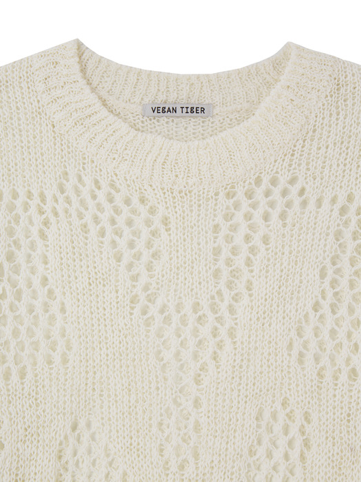 Solid Net Knit Ivory