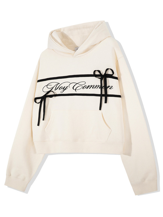 NOY RIBBON CROP HOODIE IV