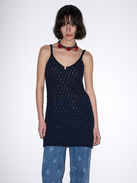 KNIT SLIP DRESS 01.ROSE_NAVY