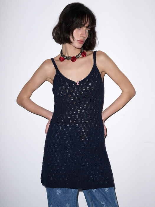 KNIT SLIP DRESS 01.ROSE_NAVY