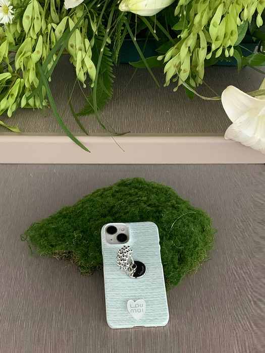 Present sereis : Mint tweed phone case