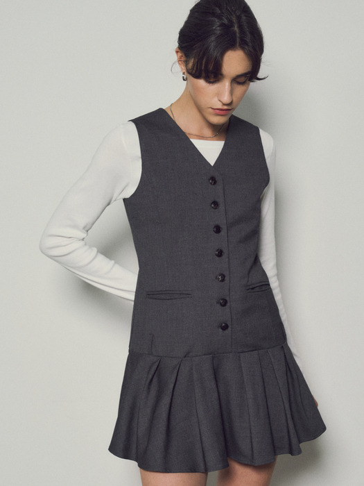 Low-rise Tailored Dress_CTOP705(Charcoal)