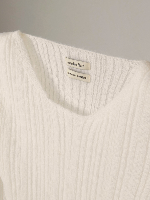 MOHAIR RIB KNIT TOP_IVORY