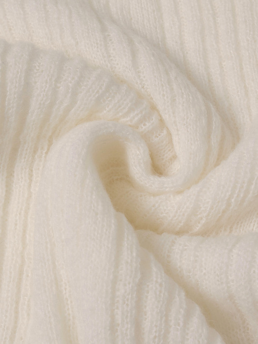 MOHAIR RIB KNIT TOP_IVORY